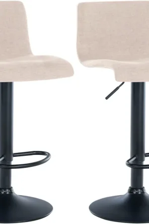 Set van 2 Branford barkrukken Basismateriaal:Stof | Kleur:creme Snelle Levering