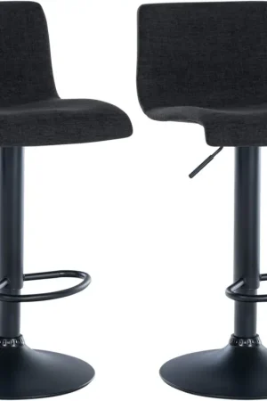 Set van 2 Branford barkrukken Basismateriaal:Stof | Kleur:zwart Koopje