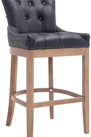 Shop Nu Barkruk Lakewood echt leer Antiek light Kleur:zwart