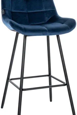 Barkruk Weston Basismateriaal:Fluweel | Kleur:blauw Favoriet