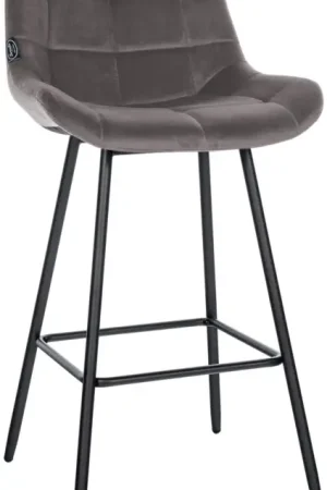 Superprijs Barkruk Weston Basismateriaal:Fluweel | Kleur:grijs