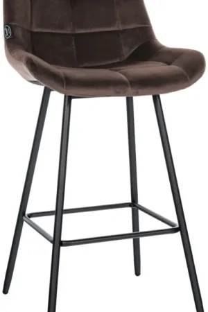Bestel Nu Barkruk Weston Basismateriaal:Fluweel | Kleur:bruin