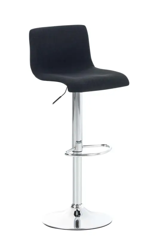 Favoriet Barkruk Hover Stof Kleur:zwart | Materiaal frame:Metaal in chroomoptiek