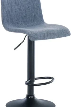 Barkruk Hover Stof Kleur:blauw | Materiaal frame:Metaal mat zwart Weekendaanbieding