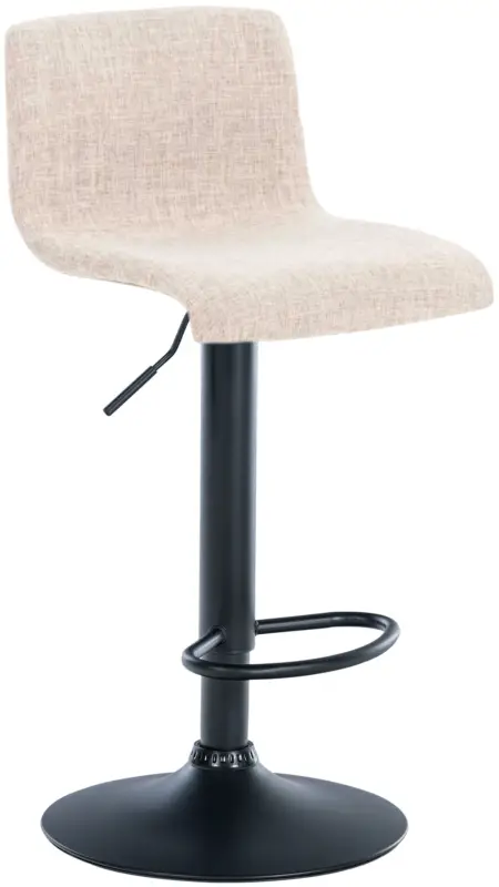 Barkruk Hover Stof Kleur:creme | Materiaal frame:Metaal mat zwart Nieuw