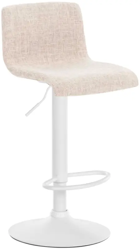 Bestel Nu Barkruk Hover Stof Kleur:creme | Materiaal frame:Metaal mat wit