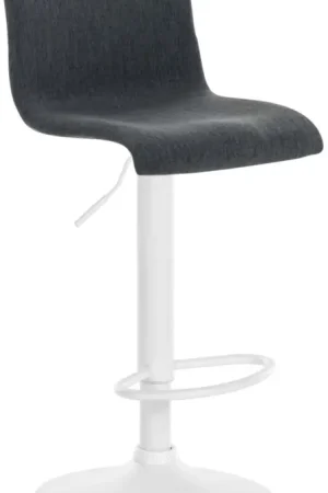 Koop Vandaag Barkruk Hover Stof Kleur:donkergrijs | Materiaal frame:Metaal mat wit