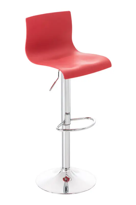 Barkruk Hover Kunststof Kleur:rood | Materiaal frame:Metaal in chroomoptiek Nieuw