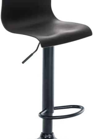 Barkruk Hover Kunststof Kleur:zwart | Materiaal frame:Metaal mat zwart Premium
