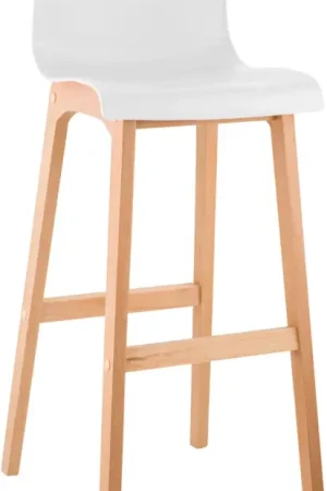 Barkruk Hover Kunststof Vierpootsframe Natura Kleur:wit Aanbieding