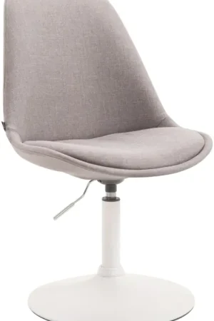 Eetkamerstoel Maverick stof Kleur:grijs | Kleur frame:wit Meest Verkocht