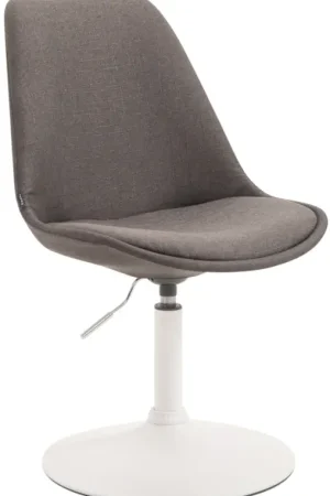 Direct Beschikbaar Eetkamerstoel Maverick stof Kleur:donkergrijs | Kleur frame:wit