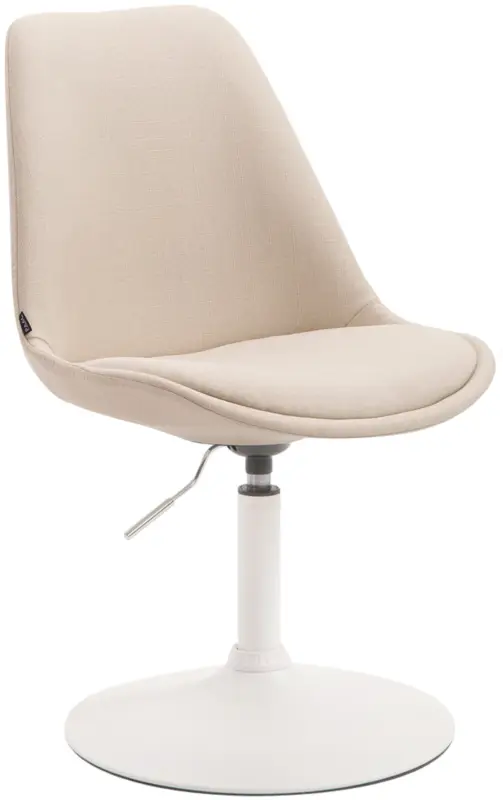 Eetkamerstoel Maverick stof Kleur:creme | Kleur frame:wit Actieprijs
