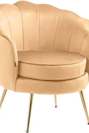 Lage Prijs Fauteuil Rosita Fluweel Kleur:geel