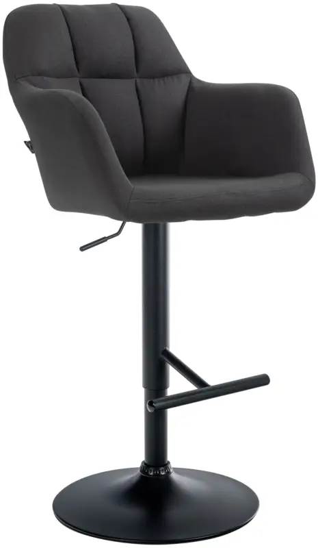 Gecertificeerd Barkruk Natoma Stof Kleur:zwart | Materiaal frame:Metaal mat zwart