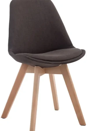 Bezoekersstoel Borneo V2 Stof Kleur:donkergrijs | Kleur frame:natura Alleen Vandaag