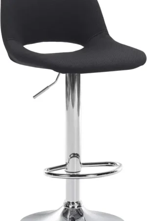 Barkruk Camden Stof Kleur:zwart | Materiaal frame:Metaal in chroomoptiek Direct Beschikbaar