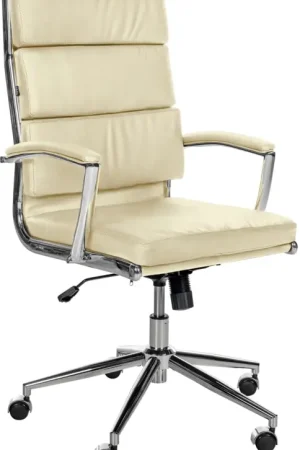 Bureaustoel Cleveland Basismateriaal:Echt leer | Kleur:creme Korting