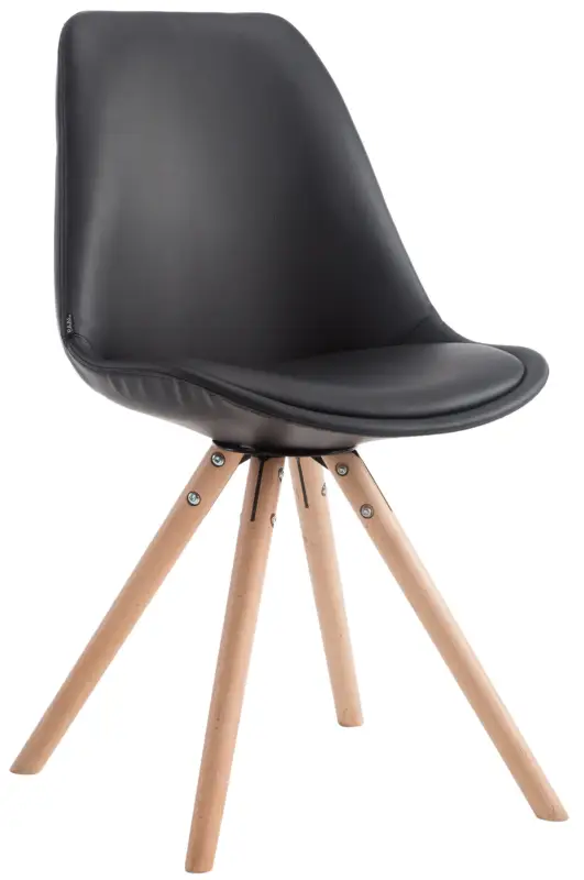 Bestel Nu Eetkamerstoel Laval Rond Kleur:zwart | Kleur frame:natura