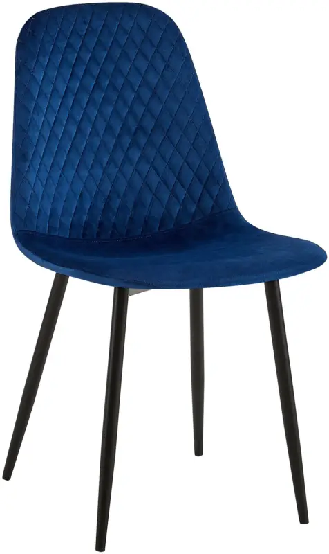 Stoel Giverny Basismateriaal:Fluweel | Kleur:blauw Premium