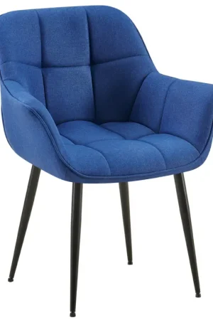 Betaalbaar Eetkamerstoel Roseville Basismateriaal:Stof | Kleur:blauw