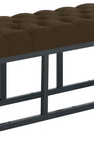 Bestseller Zitbank Amun stof met zwart onderstel Kleur:bruin | Maat:120 cm