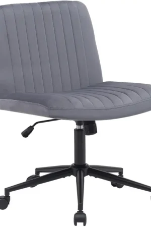 Beste Prijs Bureaustoel Kingman Basismateriaal:Fluweel | Kleur:donkergrijs