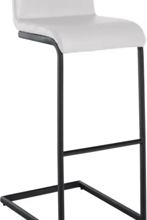 Hete Deal Barkruk Newport Basismateriaal:Kunstleer | Kleur:wit