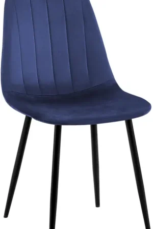 Actieprijs Eetkamerstoel Baxter fluweel Kleur:blauw