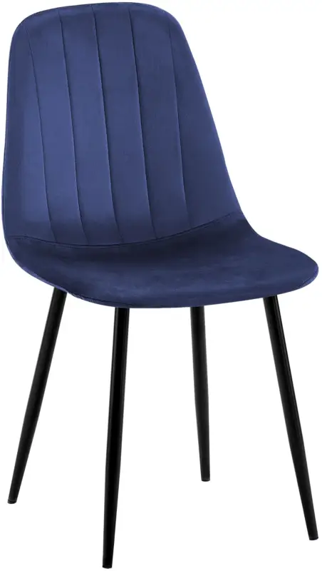 Actieprijs Eetkamerstoel Baxter fluweel Kleur:blauw