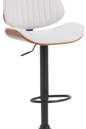 Barkruk Clawson stof Kleur:walnoot/creme | Kleur frame:zwart Rechtstreeks Van De Fabrikant