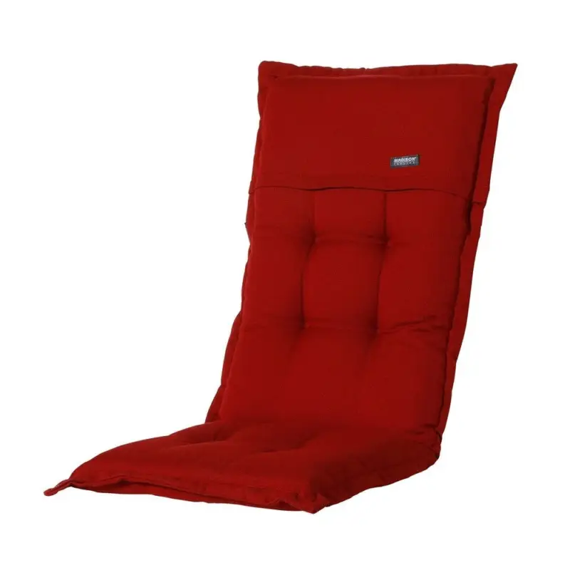 Madison stoelkussen hoge rug Rib red 123x50 cm Koop Vandaag