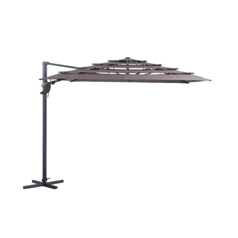 Populair Madison zweefparasol Monaco open air 300x300cm PE taupe