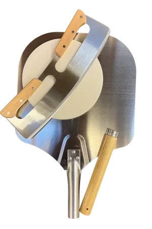 Exclusieve Aanbieding Pizza set XS - pizzasteen 23 cm, pizzaschep, pizzames