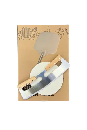 Exclusieve Aanbieding Pizza set XXS - pizzasteen 20,6 cm, pizzaschep, pizzames
