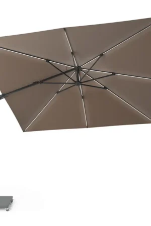 Beste Prijs Platinum Sun & Shade zweefparasol Challenger T² Premium Glow 300x300 Havana