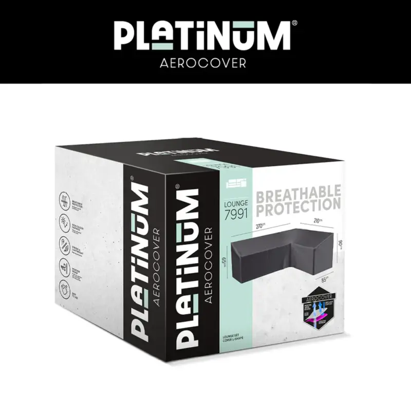 Platinum AeroCover Loungesethoes hoekset rechts 270x210x85xH65/90 Beperkt Aanbod