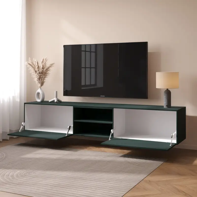 Betrouwbaar Frame 223 cm TV Wandmeubel Woudgroen