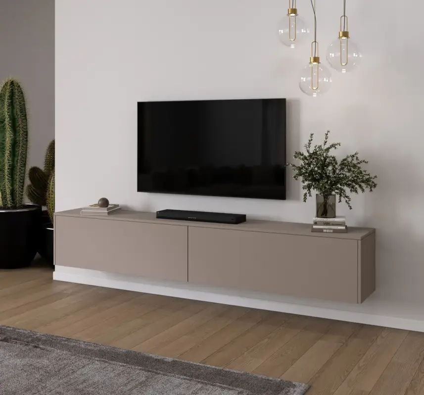 Rechtstreeks Van De Fabrikant Levana Turin Taupe 243 cm TV Wandmeubel