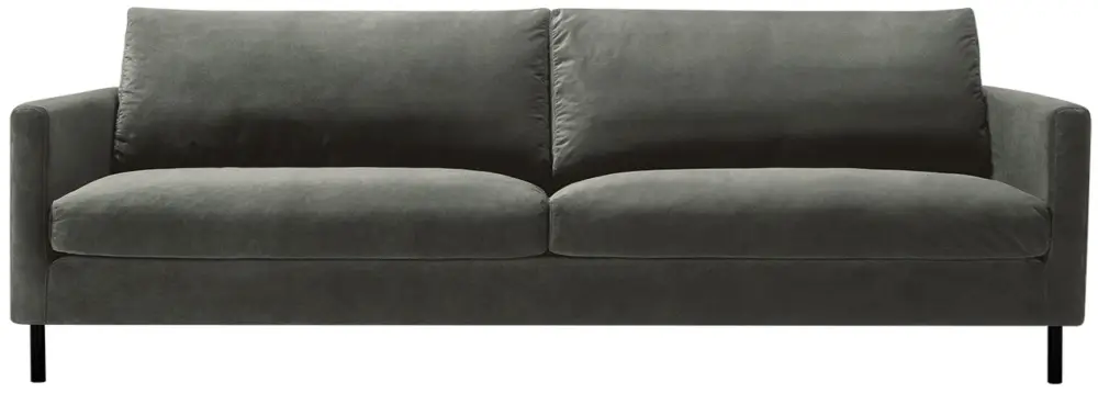 Express Levering Impulse 4-zits Bank Velvet Grijs
