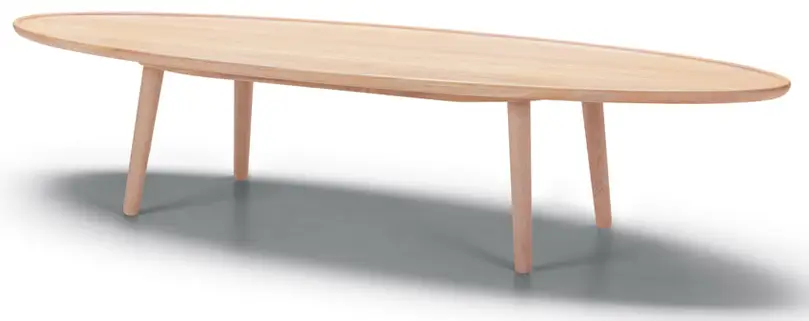 Aanbieding Love Ovale Salontafel Blank Eiken