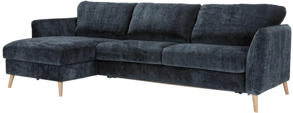 Lucy Divan + 3-Zits 140 cm Slaapbank Donkerblauw Voordeelprijs