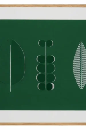 Gereduceerde Prijs Papieren kunst 'Green Leaves' SIZE2D!cm