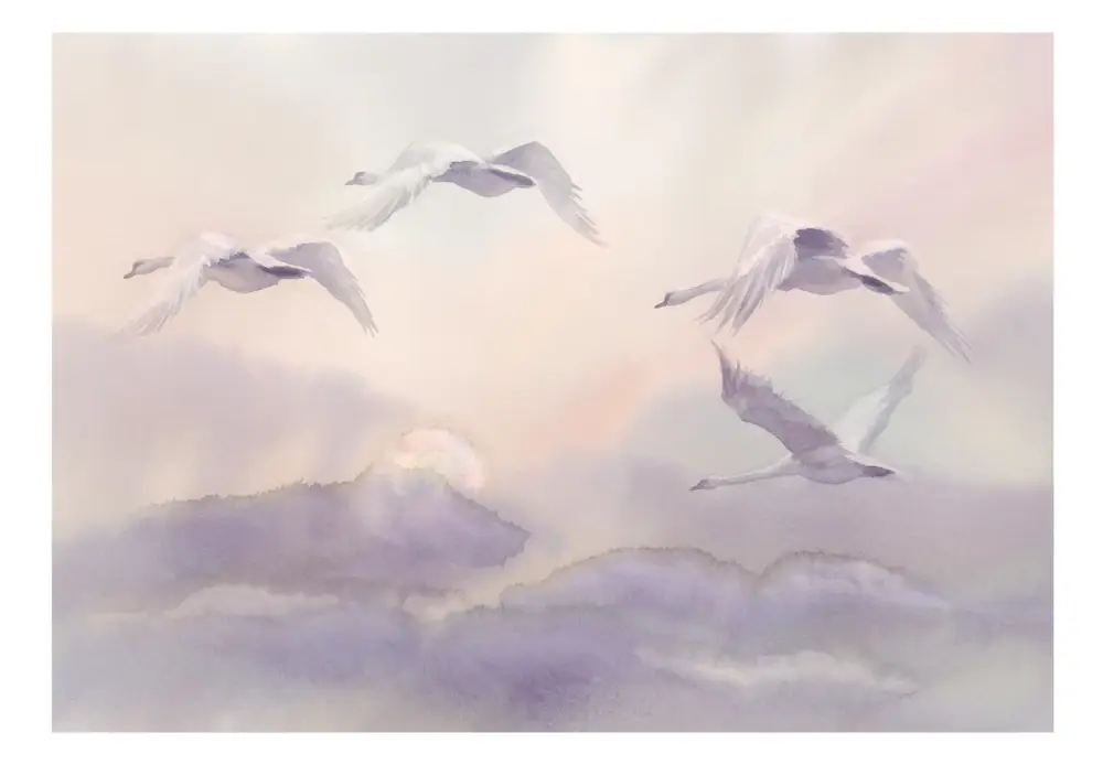 Favoriet Behang 'A Flight in the Clouds'