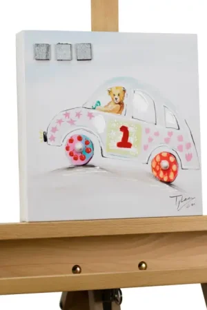 Handgeschilderde kunstdruk 'Catch Me If You Can' 25x25cm Beperkt Aanbod