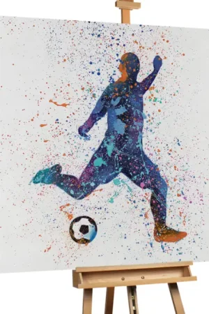XXL Olieverf schilderijen 'Score a Goal' | Handgeschilderd unicum Dagaanbieding