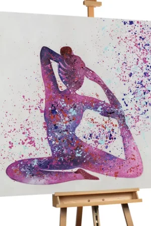 XXL Olieverf schilderijen 'Yoga in Colours' | Handgeschilderd unicum Populair