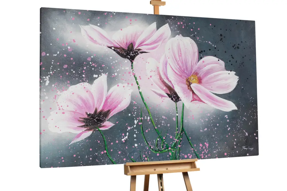 Tijdelijk Beschikbaar XXL Olieverf schilderijen 'Blossoming Happiness' | Handgeschilderd unicum