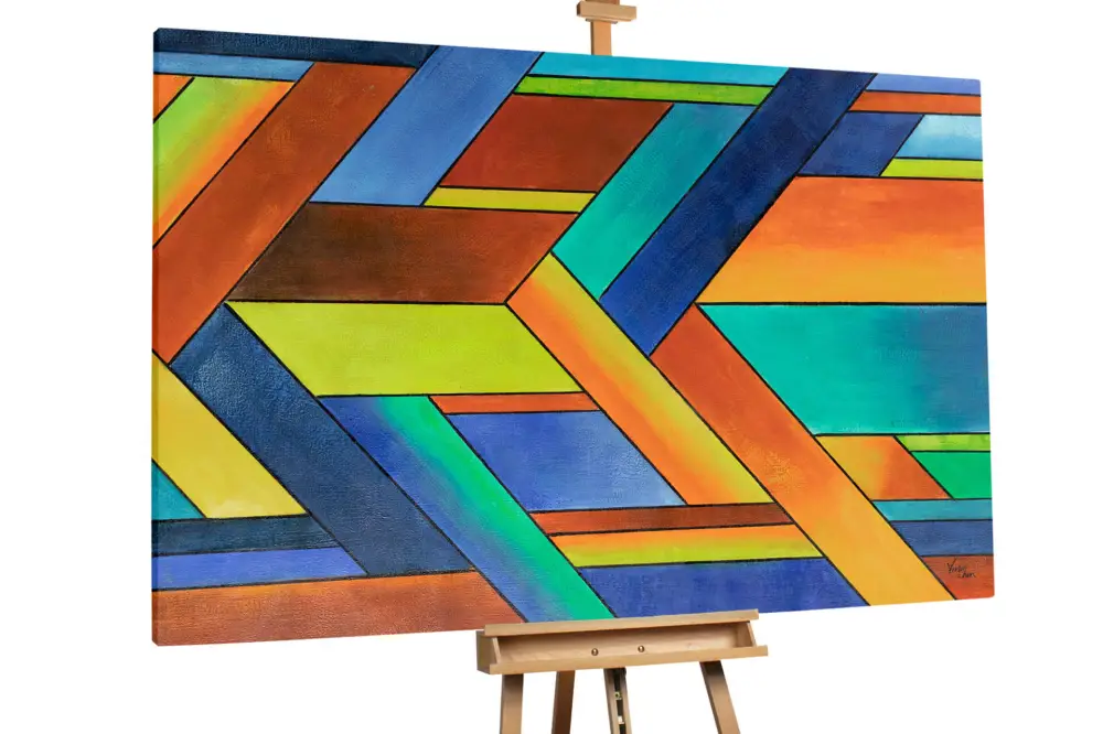 XXL Olieverf schilderijen 'Colour and Shape' | Handgeschilderd unicum Beste Prijs
