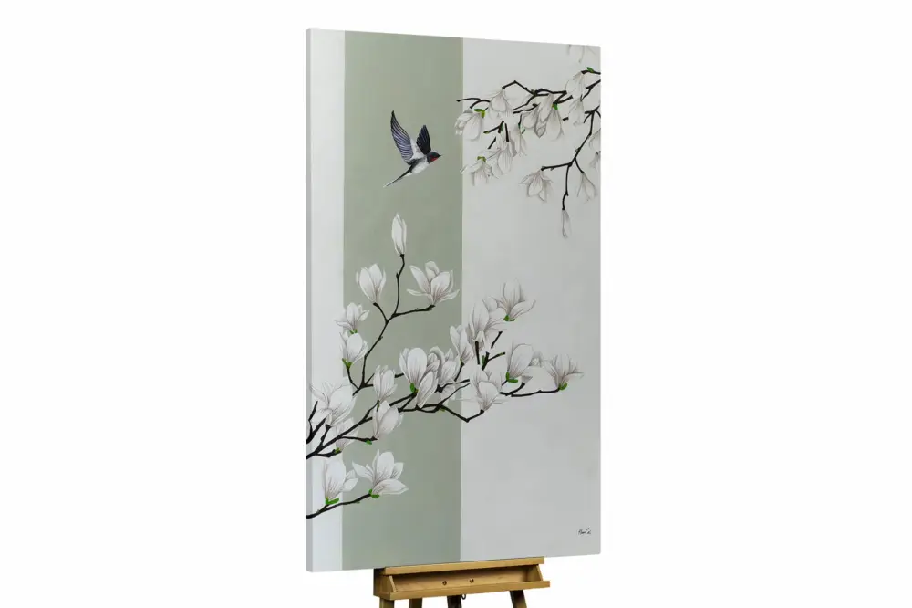 XXL Olieverf schilderijen 'Dream of Magnolias' | Handgeschilderd unicum Premium
